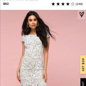 Lulus white midi dress